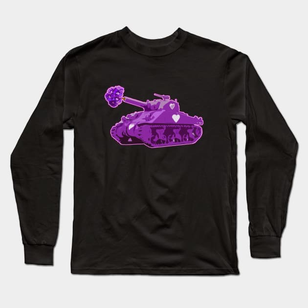 Purple Love Tank Long Sleeve T-Shirt by saitken